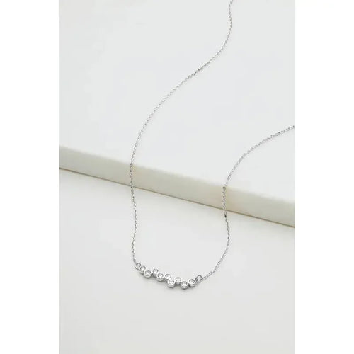 Scattered Crystal Necklace / Silver-Zafino-Shop At The Hive Ashburton-Lifestyle Store & Online Gifts