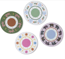 Coaster Set / Tiger, Flower, Sun, Elephant