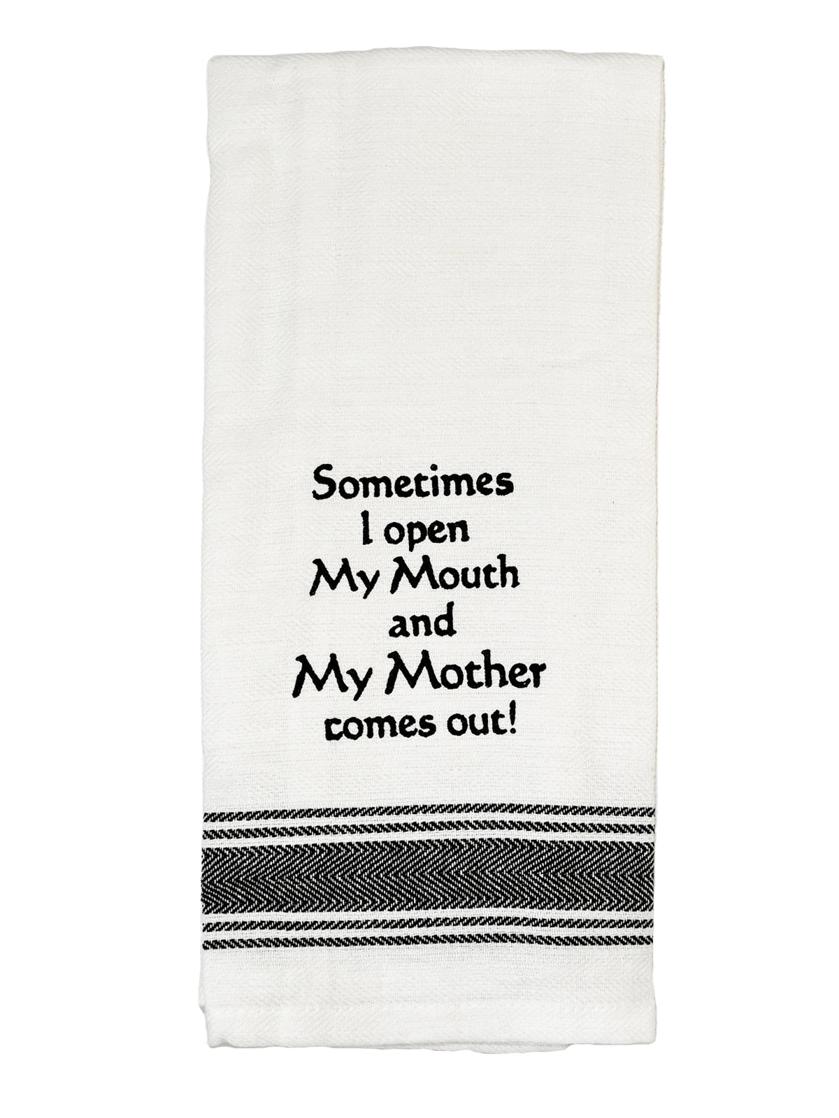 "Sometimes I Open My Mouth" Tea Towel-Tamboril-Shop At The Hive Ashburton-Lifestyle Store & Online Gifts