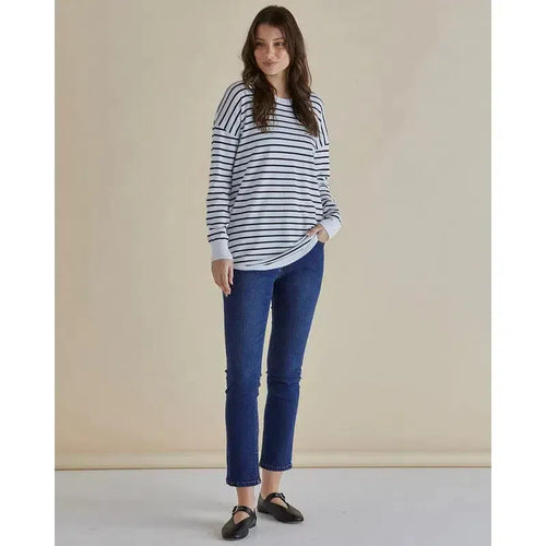 Sophie Knit Jumper / Monochrome Stripe-Betty Basics-Shop At The Hive Ashburton-Lifestyle Store & Online Gifts
