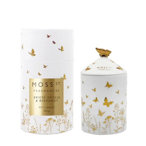 Spiced Orchid & Bergamot Ceramic Candle 360g-Moss St. Fragrances-Shop At The Hive Ashburton-Lifestyle Store & Online Gifts
