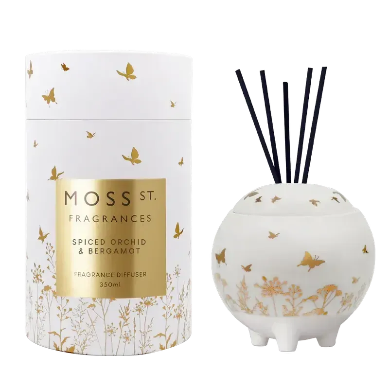 Spiced Orchid & Bergamot Ceramic Diffuser 350ml-Moss St. Fragrances-Shop At The Hive Ashburton-Lifestyle Store & Online Gifts