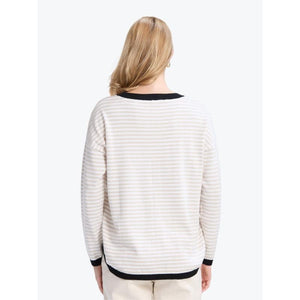 Street Jumper / Beige Stripe-Stella + Gemma-Shop At The Hive Ashburton-Lifestyle Store & Online Gifts