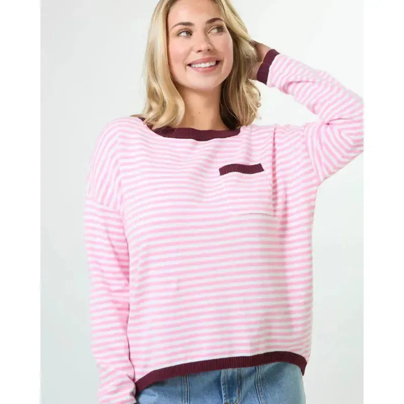 Street Pocket Jumper / Strawberry Sangria-Stella + Gemma-Shop At The Hive Ashburton-Lifestyle Store & Online Gifts