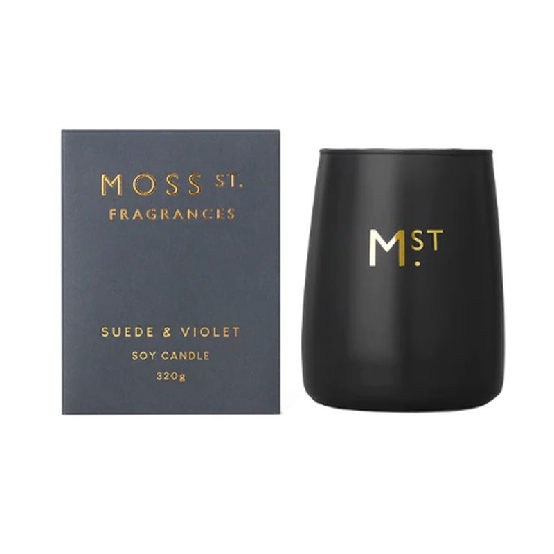 Suede & Violet Candle 320g-Moss St. Fragrances-Shop At The Hive Ashburton-Lifestyle Store & Online Gifts