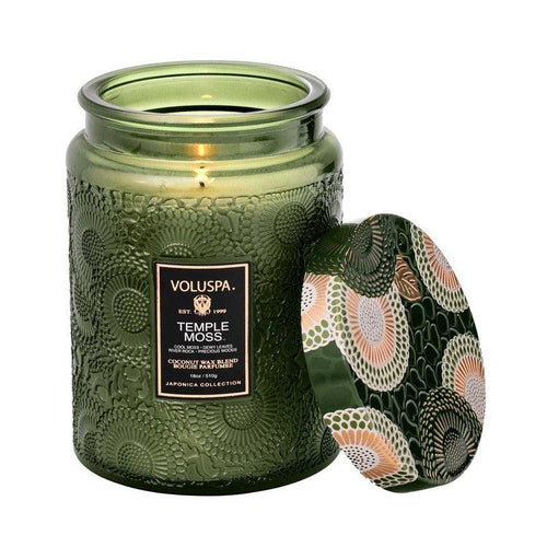 Temple Moss Candle 100hr-Voluspa-Shop At The Hive Ashburton-Lifestyle Store & Online Gifts