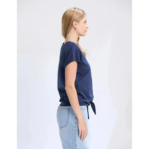 Top Knot Top / Navy-Stella + Gemma-Shop At The Hive Ashburton-Lifestyle Store & Online Gifts