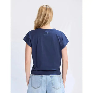 Top Knot Top / Navy-Stella + Gemma-Shop At The Hive Ashburton-Lifestyle Store & Online Gifts