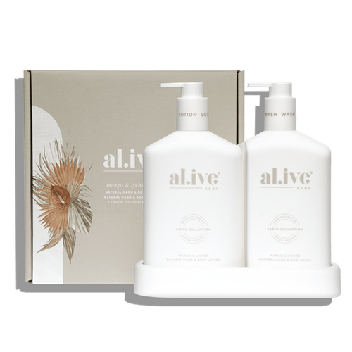 Wash & Lotion Duo Tray / Mango & Lychee-Alive Body-Shop At The Hive Ashburton-Lifestyle Store & Online Gifts