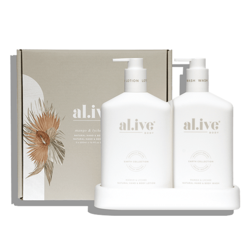 Wash & Lotion Duo Tray / Mango & Lychee-Alive Body-Shop At The Hive Ashburton-Lifestyle Store & Online Gifts