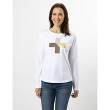 White Purrfect Leopard Cross Long Sleeve Tee-Stella + Gemma-Shop At The Hive Ashburton-Lifestyle Store & Online Gifts