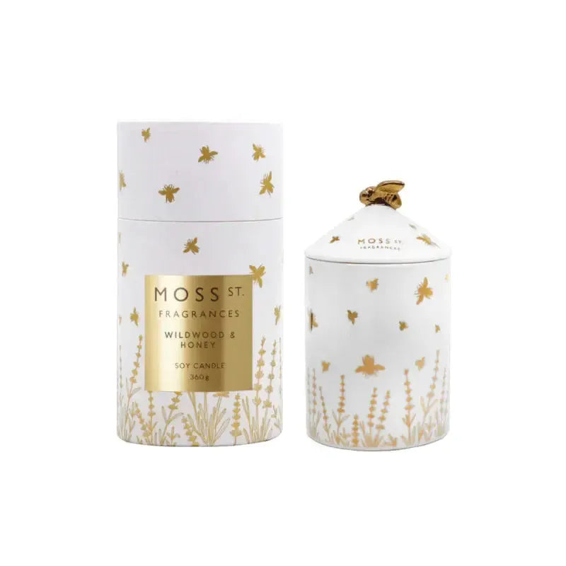 Wildwood & Honey Ceramic Candle 360g-Moss St. Fragrances-Shop At The Hive Ashburton-Lifestyle Store & Online Gifts