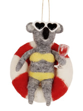 Koala Wine & Chill Felt Ornament-La La Land-Shop At The Hive Ashburton-Lifestyle Store & Online Gifts