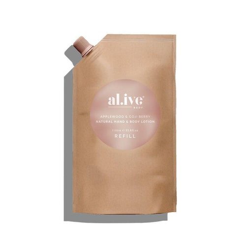 Hand & Body Lotion Refill / Applewood & Goji Berry-Alive Body-Shop At The Hive Ashburton-Lifestyle Store & Online Gifts