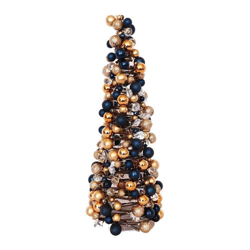 Elegant Bauble Tree / Blue + Gold-Urban Products-Shop At The Hive Ashburton-Lifestyle Store & Online Gifts