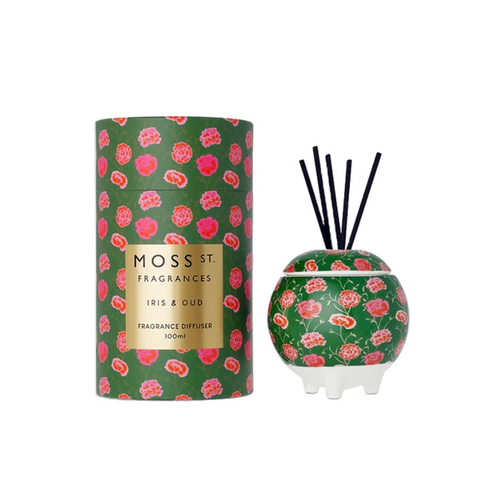 Iris & Oud Ceramic Diffuser 100ml-Moss St. Fragrances-Shop At The Hive Ashburton-Lifestyle Store & Online Gifts