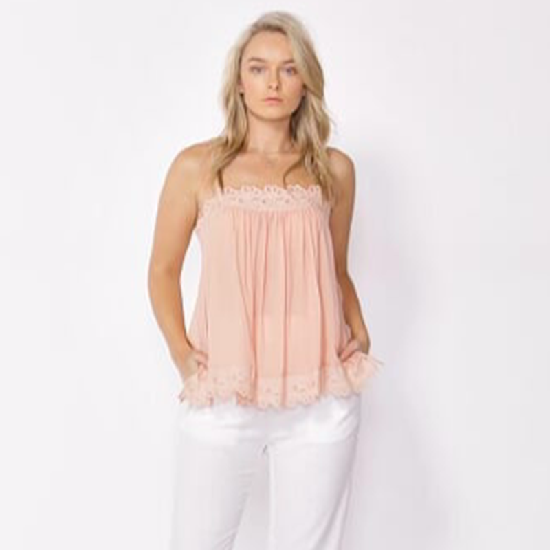 Margot Crochet Cami / Dusty Pink-Fate & Becker-Shop At The Hive Ashburton-Lifestyle Store & Online Gifts