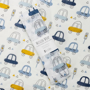 Muslin Wrap / Car Print-ES Kids-Shop At The Hive Ashburton-Lifestyle Store & Online Gifts