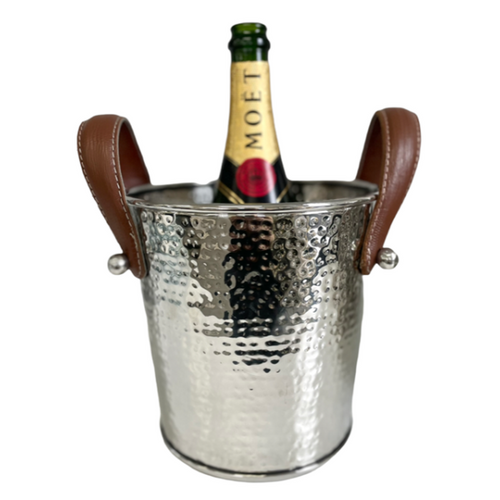 Oval Hammer Bucket w/leather handle-Flair Gifts & Home-Shop At The Hive Ashburton-Lifestyle Store & Online Gifts