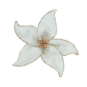 Poinsettia Fabric / Cream + Gold-Coast to Coast-Shop At The Hive Ashburton-Lifestyle Store & Online Gifts