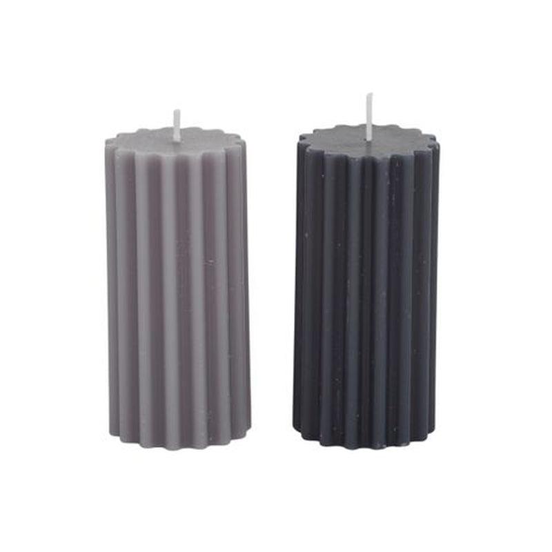 Rib Pillar Candle / Blue / Large-Coast to Coast-Shop At The Hive Ashburton-Lifestyle Store & Online Gifts