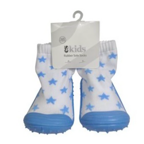 Rubber Soled Socks Blue Star-es kids-The Hive Ashburton