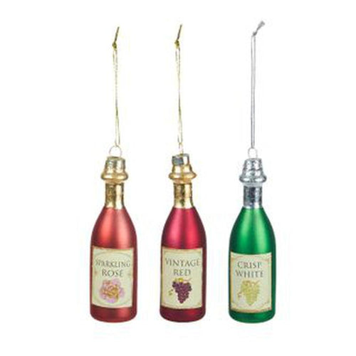 Wine Bottle Glass Bauble-Coast to Coast-Shop At The Hive Ashburton-Lifestyle Store & Online Gifts